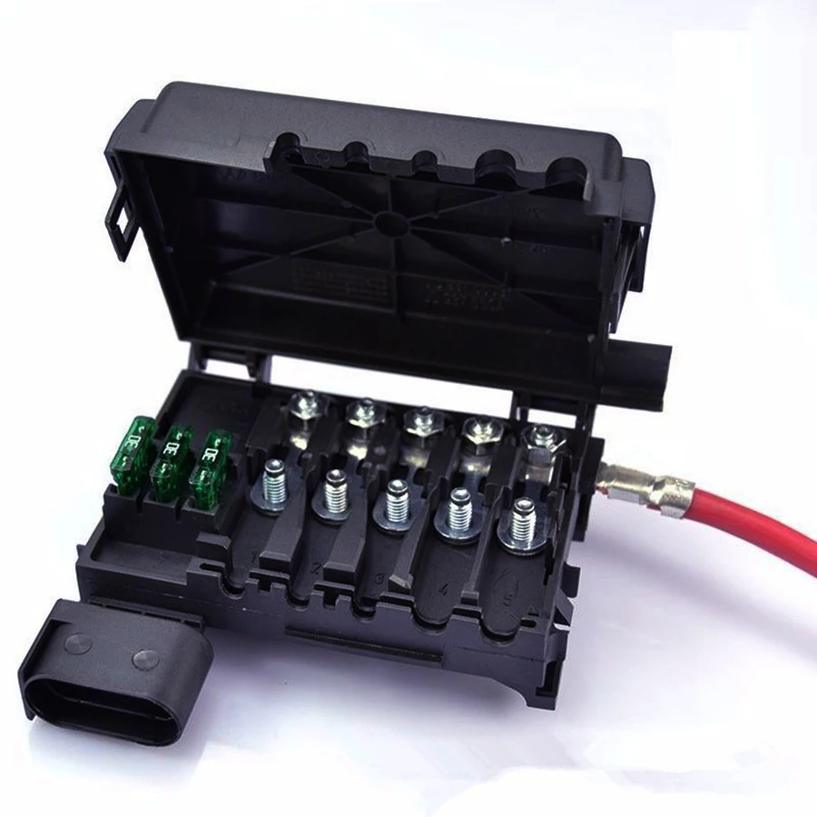 Блок предохранителей 2 шт. с кабелем и крышкой для VW Jetta Bora Golf MK4 Octavia Seat Leon Toledo TUKE OEM