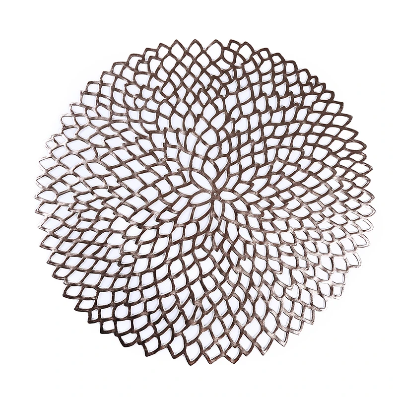 New Non-slip Table Placemat PVC Water-proof Dining Dish Pads Coaster Hollowed-out Decorative Mat Kitchen Decor | Дом и сад