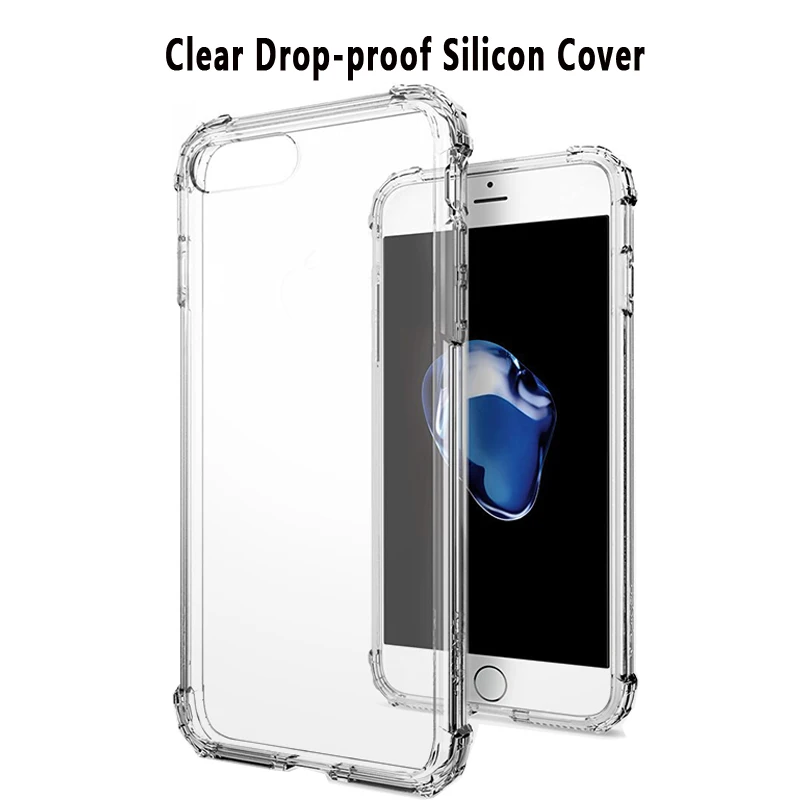Кожаный флип-чехол для Apple iPhone X 10 8 Plus 7 7S Plus 6 6S Plus 5 5S SE Coque Capa Funda - Цвет: Silicon Clear Cover