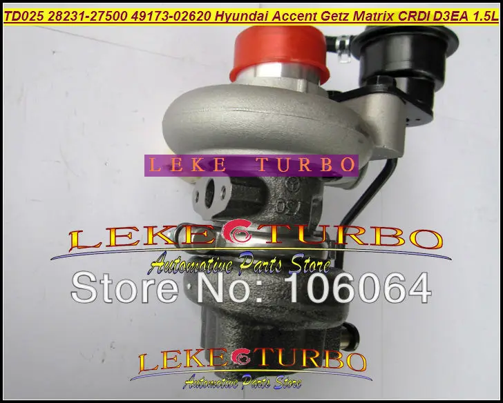 Турбокомпрессор TD025 28231 27500 49173 02610 турбо для HYUNDAI Accent Matrix Getz KIA Cerato Rio 2001 2005 1 5 л D3EA