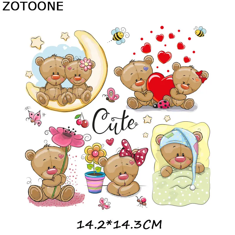 ZOTOONE Милая картинка с животными железным медведем фотография для девочек детская