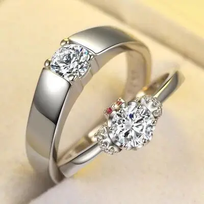 Бесплатная доставка 2 шт. парные серебряные кольца с логотипом на заказ 925