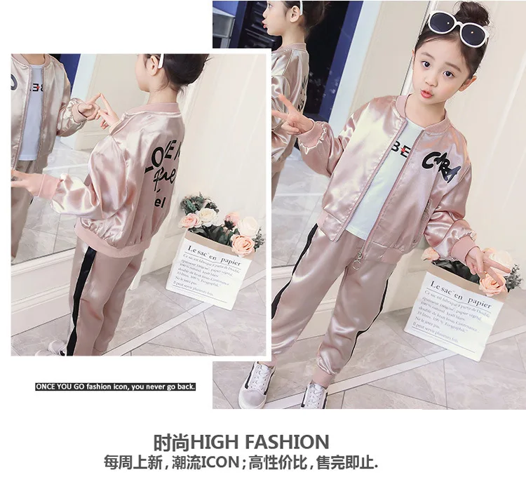 new autumn cotton kids clothes girls clothing baby outfits Long Sleeve+ Pants 2PCS Suits sport clothing set trainsuit kids