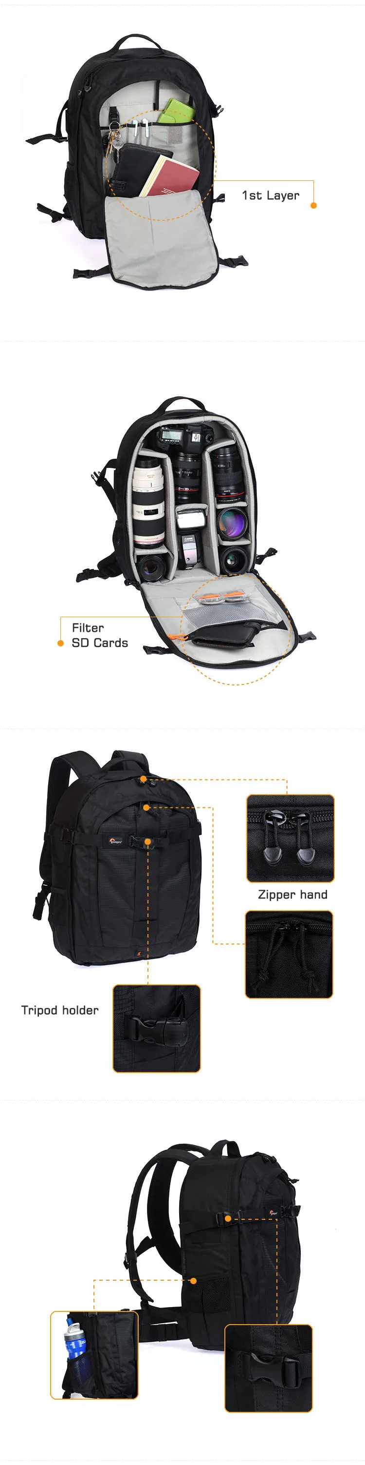 Рюкзак для ноутбука iepro Pro Runner 300AW 350AW 12-15,", сумка для цифровой зеркальной фотокамеры в городском стиле с крышкой для любых погодных условий