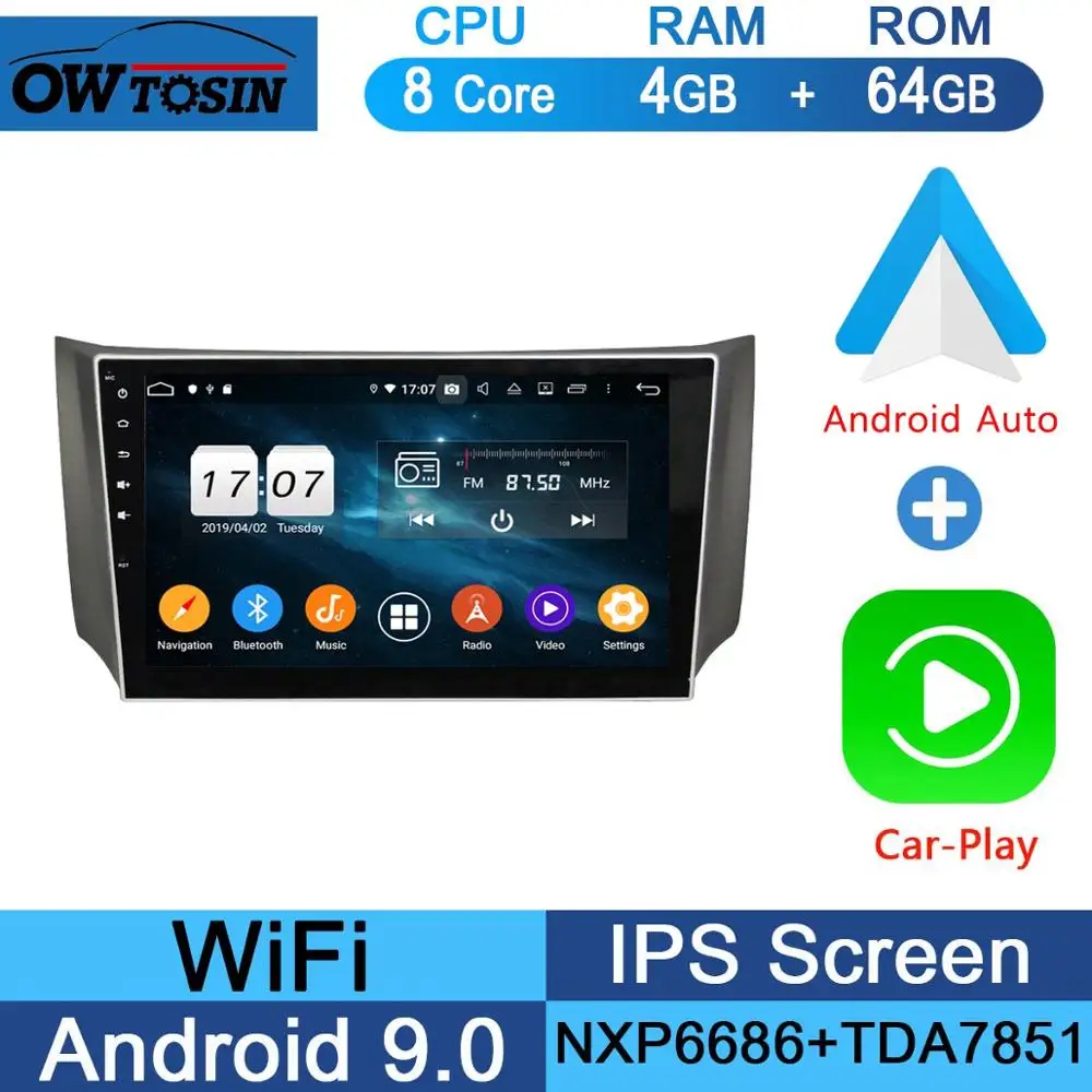 64G CarPlay Android 10," ips 8 ядерный 4G+ 64G Android 9,0 автомобильный DVD радио gps для Nissan SYLPHY B17 Sentra 2012 2013 DSP CarPlay - Цвет: 64G CarPlay Android