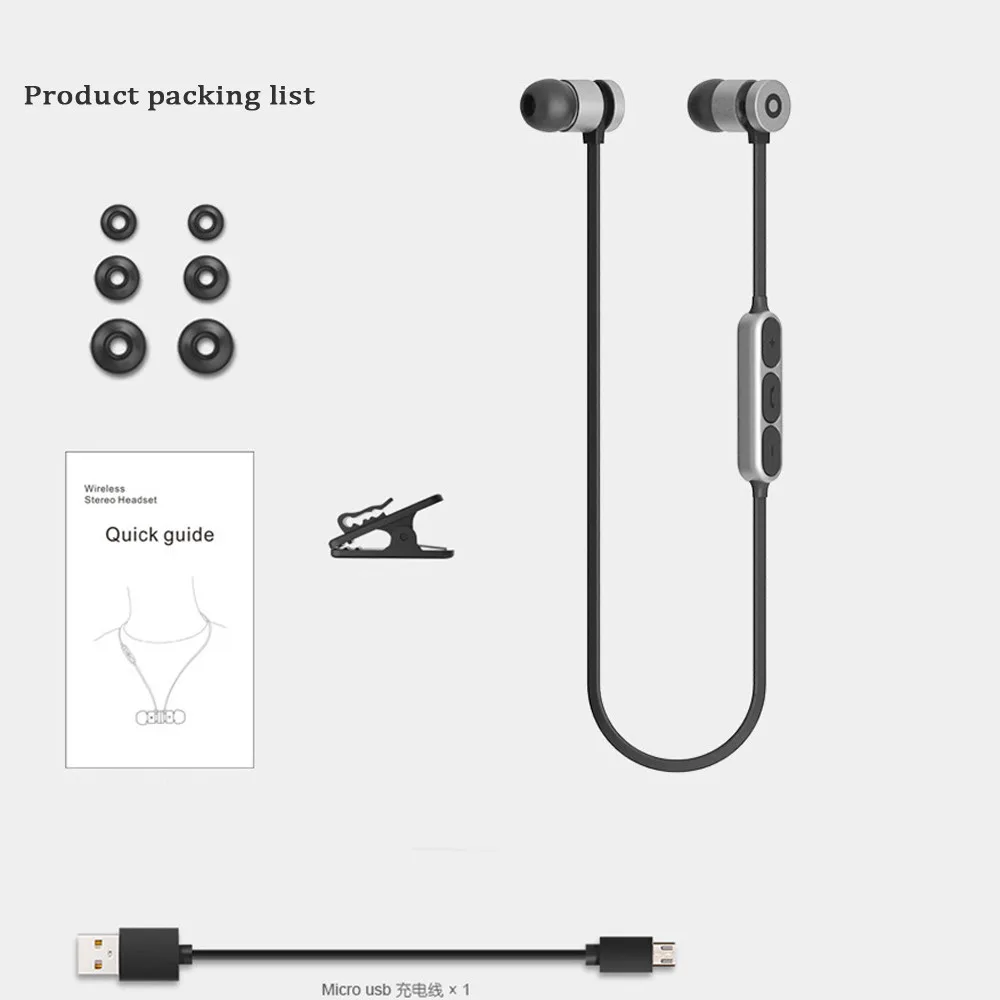 Металлические Магнитные беспроводные Bluetooth-наушники гарнитура магнитные