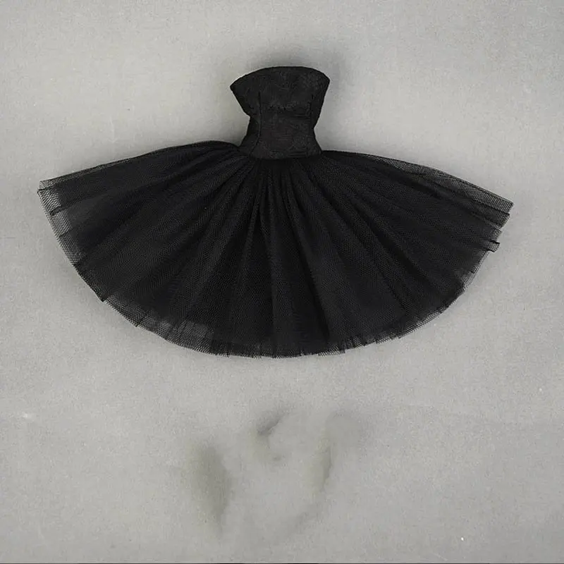 black dress Черное балетное платье Свадебные платья для 40-50 см кукла Синьи платья наряды одежда для 1/4 BJD кукольный домик 1:4 аксессуары для кукол - Цвет: black dress