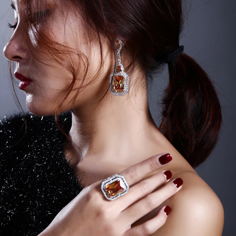 Модные кольца с родиевым покрытием и кубическим цирконием кольцо на палец