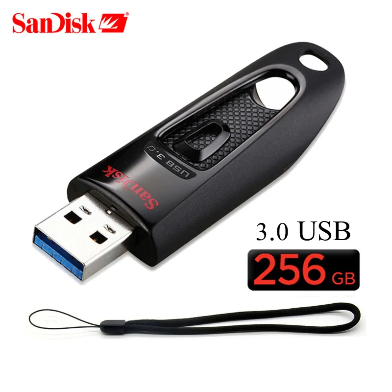 SanDisk CZ48 USB флешка 3,0 флеш-накопитель 256 ГБ флеш-накопитель 128 ГБ USB3.0 карта памяти 64 ГБ Флешка 16 Гб USB ключ 32 Гб 100 м/с