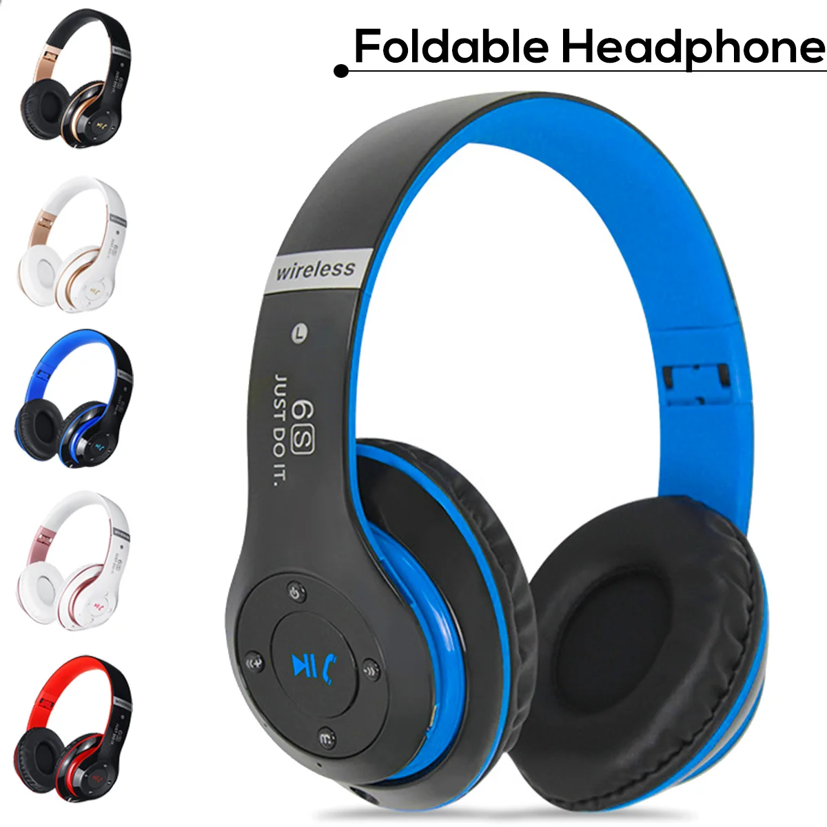 Bluetooth над ухом складные наушники Беспроводная стереогарнитура шумоподавление с микрофоном TF FM для ПК/сотовых телефонов/ТВ/компьютера