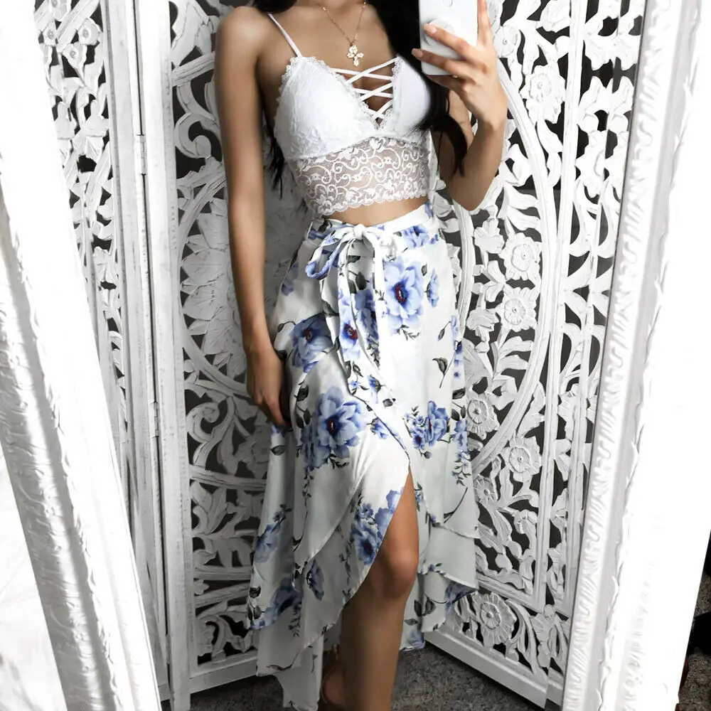 Сексуальное женское платье с кружевными цветами на лифчике пуш-ап эффектом топы