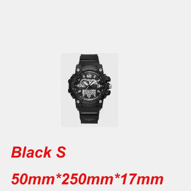 black S Xiaomi twentyseventee 50 атм водонепроницаемый электронный дисплей часы Отображение времени календарь обратного отсчета Открытый Спорт цифровые часы - Цвет: black S