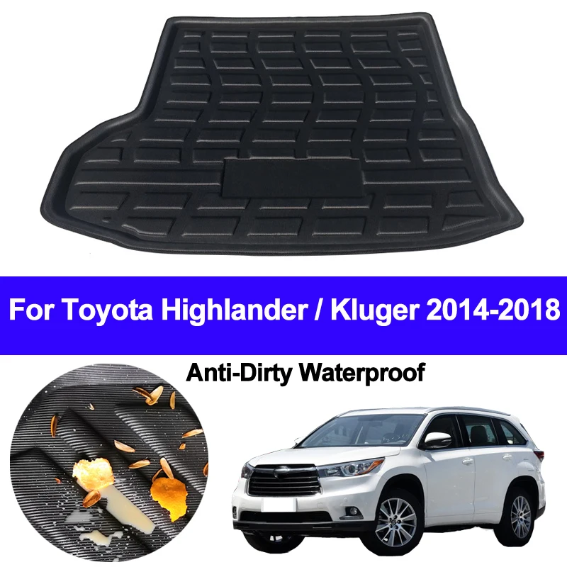 

Rear Boot Cargo Liner Trunk Floor Mat Carpet Mats Tray Pad Mat Carpets For Toyota Highlander Kluger 2014 2015 2016 2017 2018