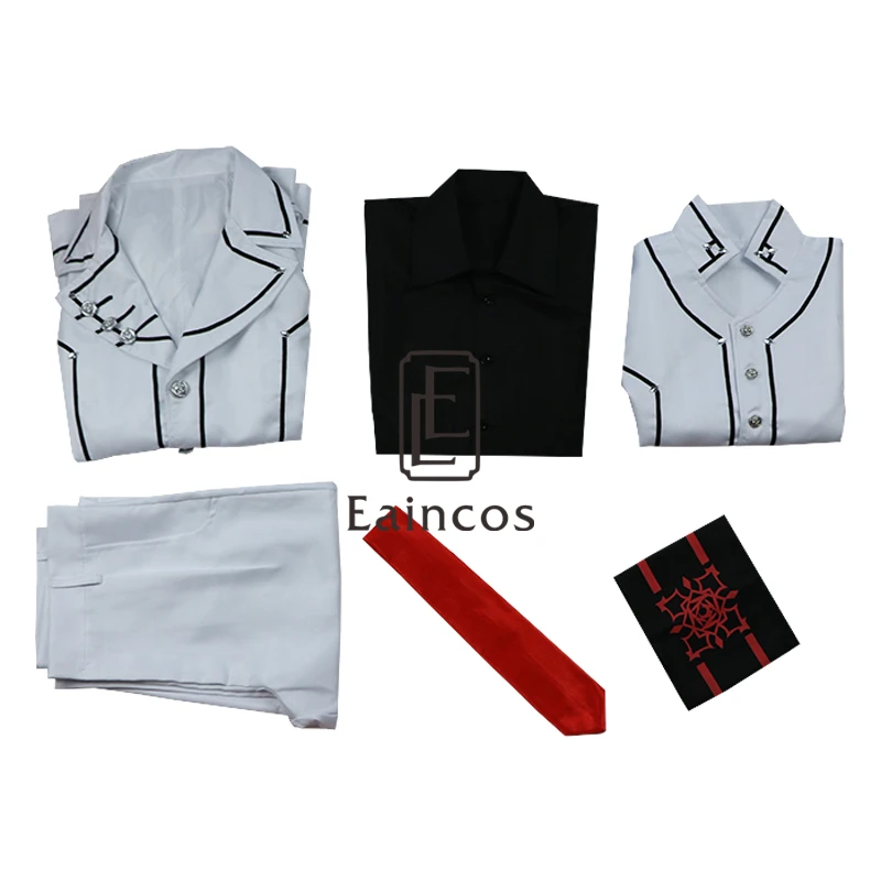 

Anime Vampire Knight Kuran Kaname Uniform Cosplay Costume White/Black Suit Full Set Customized Size