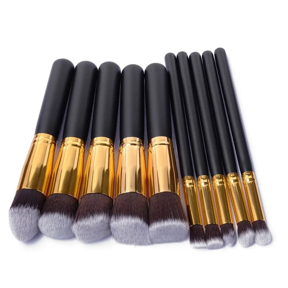 10 шт./компл. высокое качество кисти для макияжа Красота Косметика Фонд смешивания