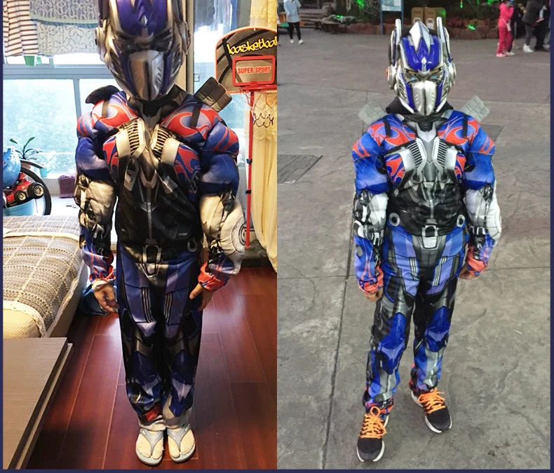 Костюм на Хэллоуин; детский маскарадный костюм для мальчиков; Bumblebee Optimus Prime; костюм Железного человека для взрослых; Маскарадная маска; праздничная одежда