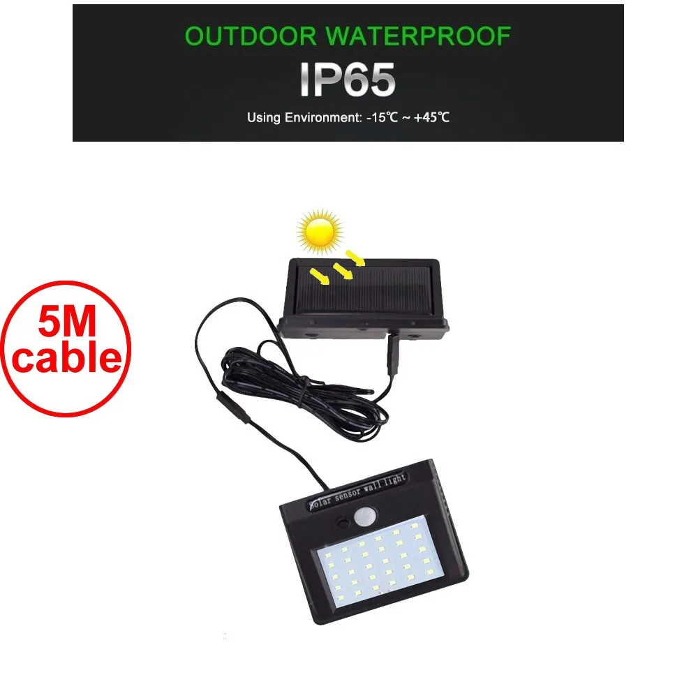 20/30 светодиодов солнечный свет разделенная панель светодиодная лампа