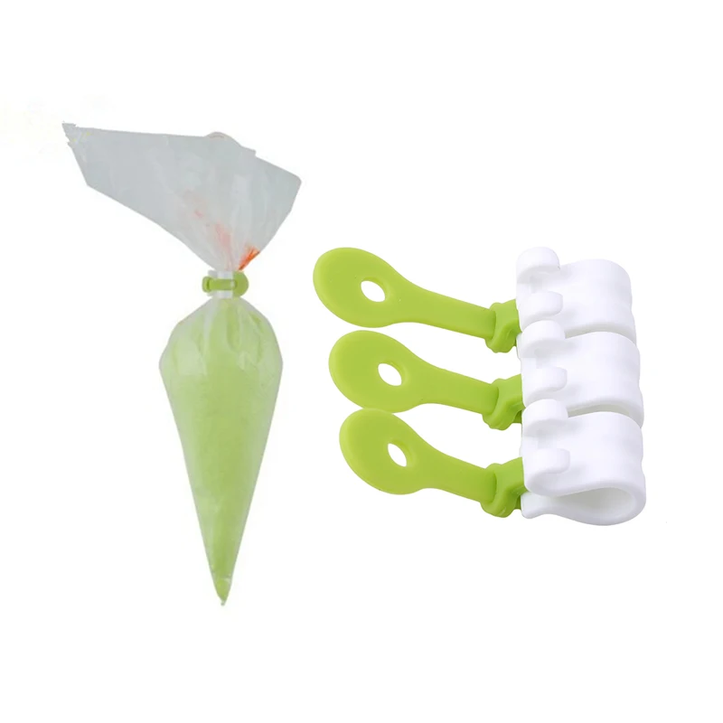 3pcs/set Plastic Icing Piping Bags Buckles Fondant Frosting Cake Decorating Bag Clips Reusable Baking Tools | Дом и сад