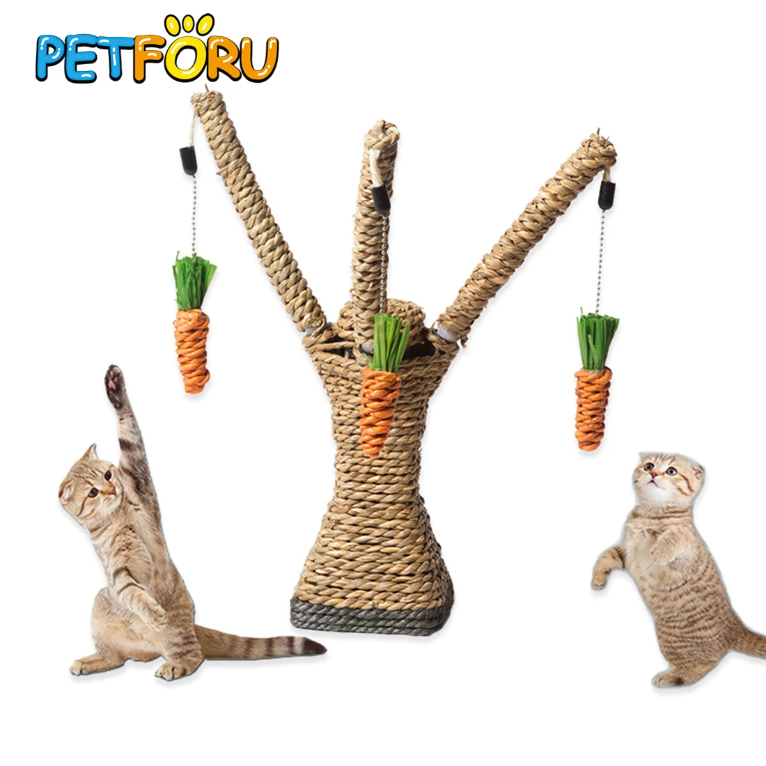 PETFORU кошка играющая веревка Когтеточка игрушка животное скалолазание дерево с