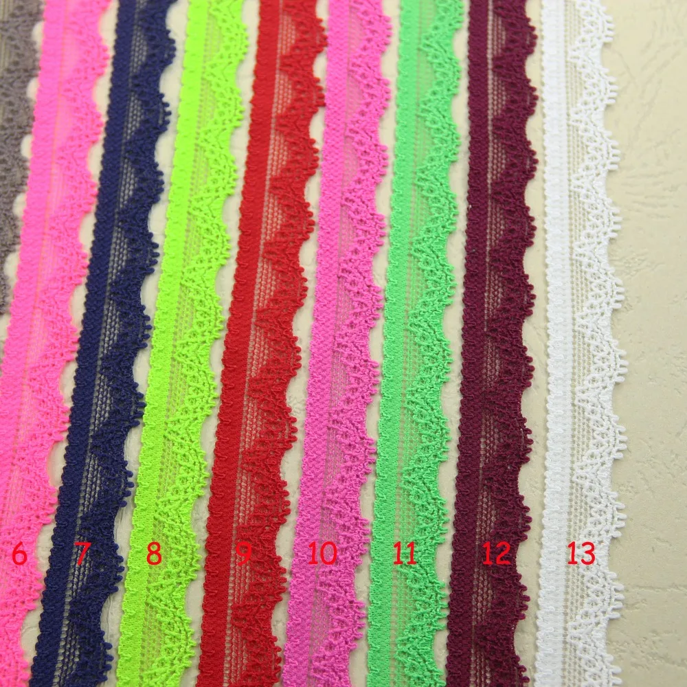 20 Yard/lot 13mm Elastic Stretch Lace Trim Clothes/garment/headband/sewing No 1-13 | Дом и сад