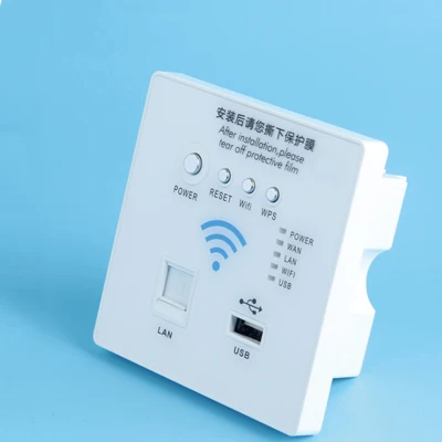 300 м скорость черный Wi-Fi usb зарядка Wi-Fi розетка, USB розетка настенный встроенный беспроводной AP маршрутизатор телефон настенный заряд - Цвет: White