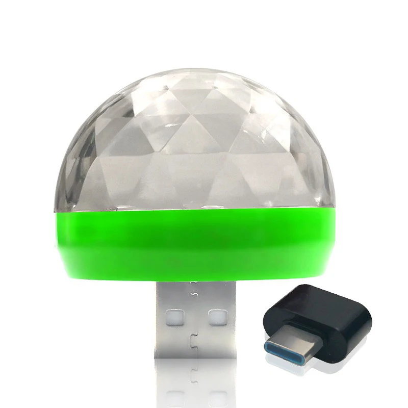 Светодиодный USB атмосферный свет DJ RGB мини цветная музыкальная звуковая лампа для