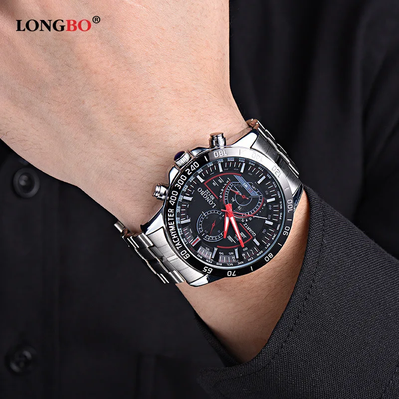 Часы наручные Longbo мужские спортивные брендовые Роскошные водонепроницаемые