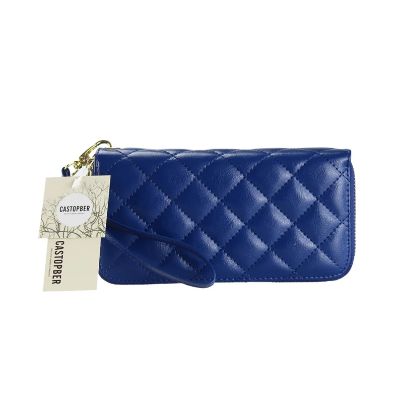 Женские кошельки из воловьей кожи на двойной молнии клатчи каждый день стеганая