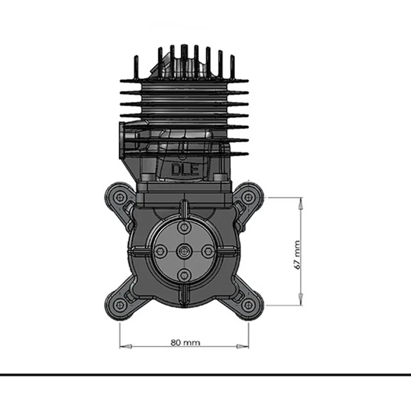 DLE 55 55CC оригинальный газовый двигатель для модель самолёта на радиоуправлении