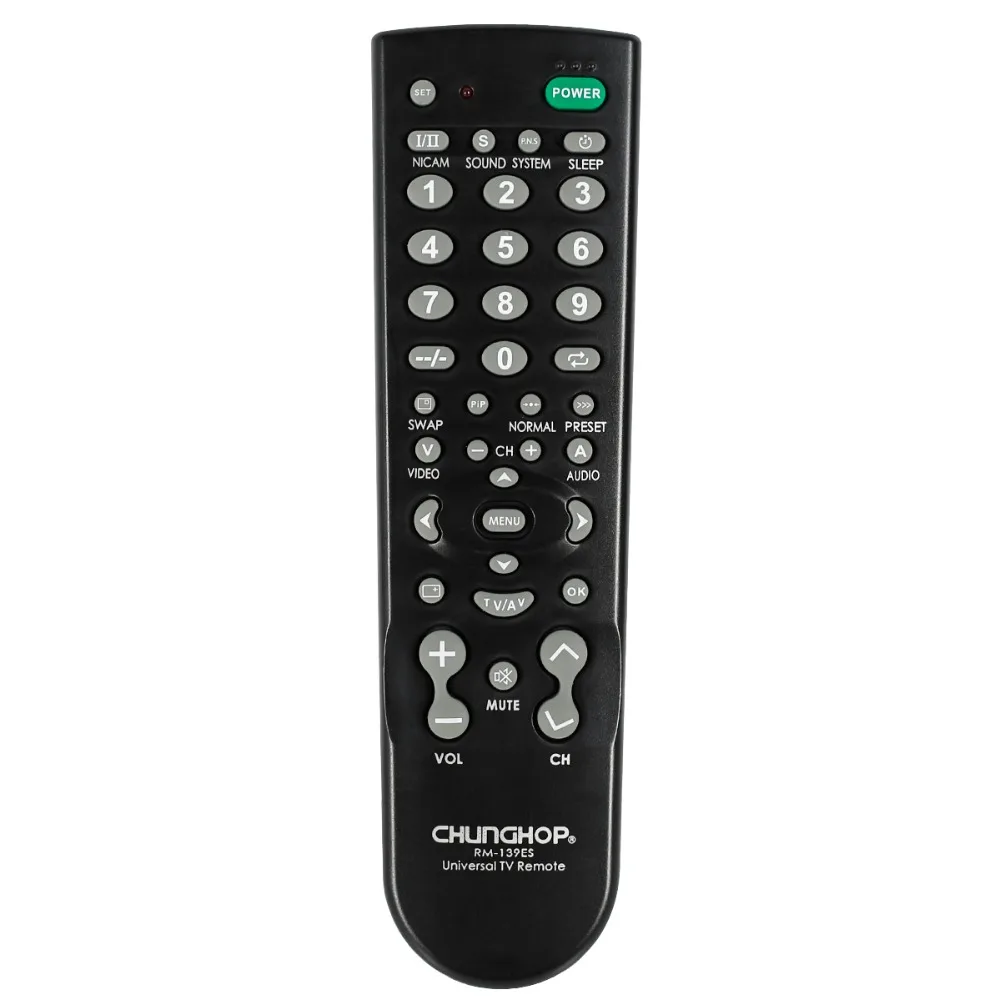Универсальный пульт дистанционного управления для CHUNGHOP RM 139ES TV можно