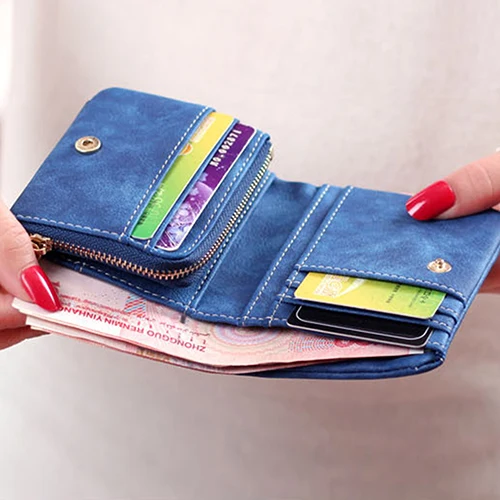 Женский матовый кошелек из искусственной кожи на молнии|purse card|wallet coin pursewallet |
