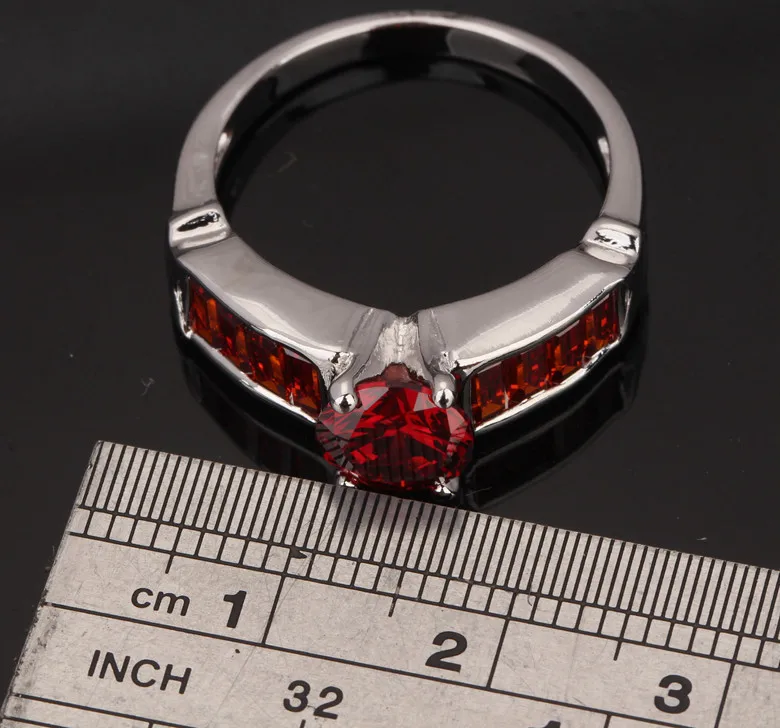 Набор для невесты Archaize гранаты красного вина драгоценные камни вечерние