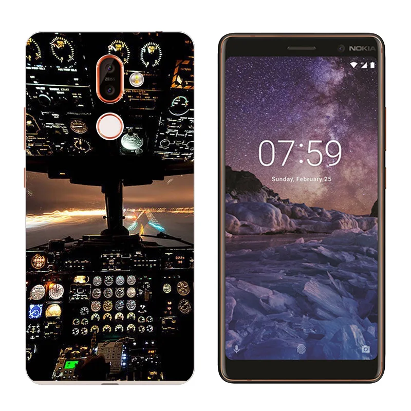 6 0 дюйма для Nokia 7 Plus чехлы телефонов мягкий силиконовый чехол NOKIA с треугольным