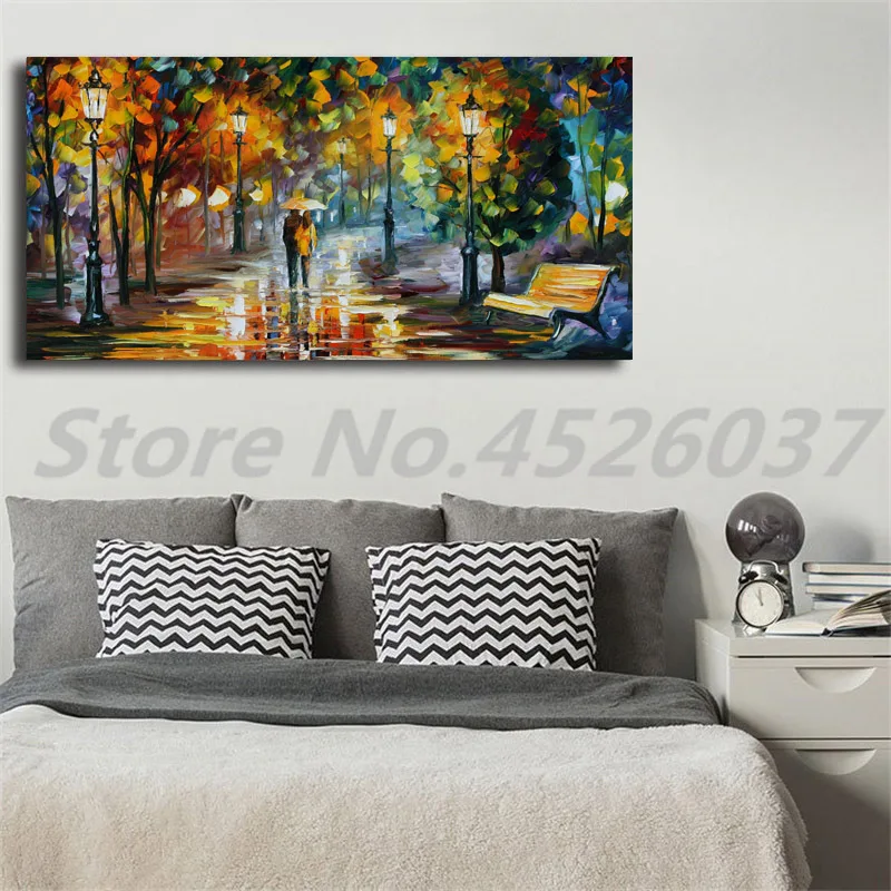 Картина на холсте с изображением пары фургона Eyck прогуливающейся в АРБОРЕ