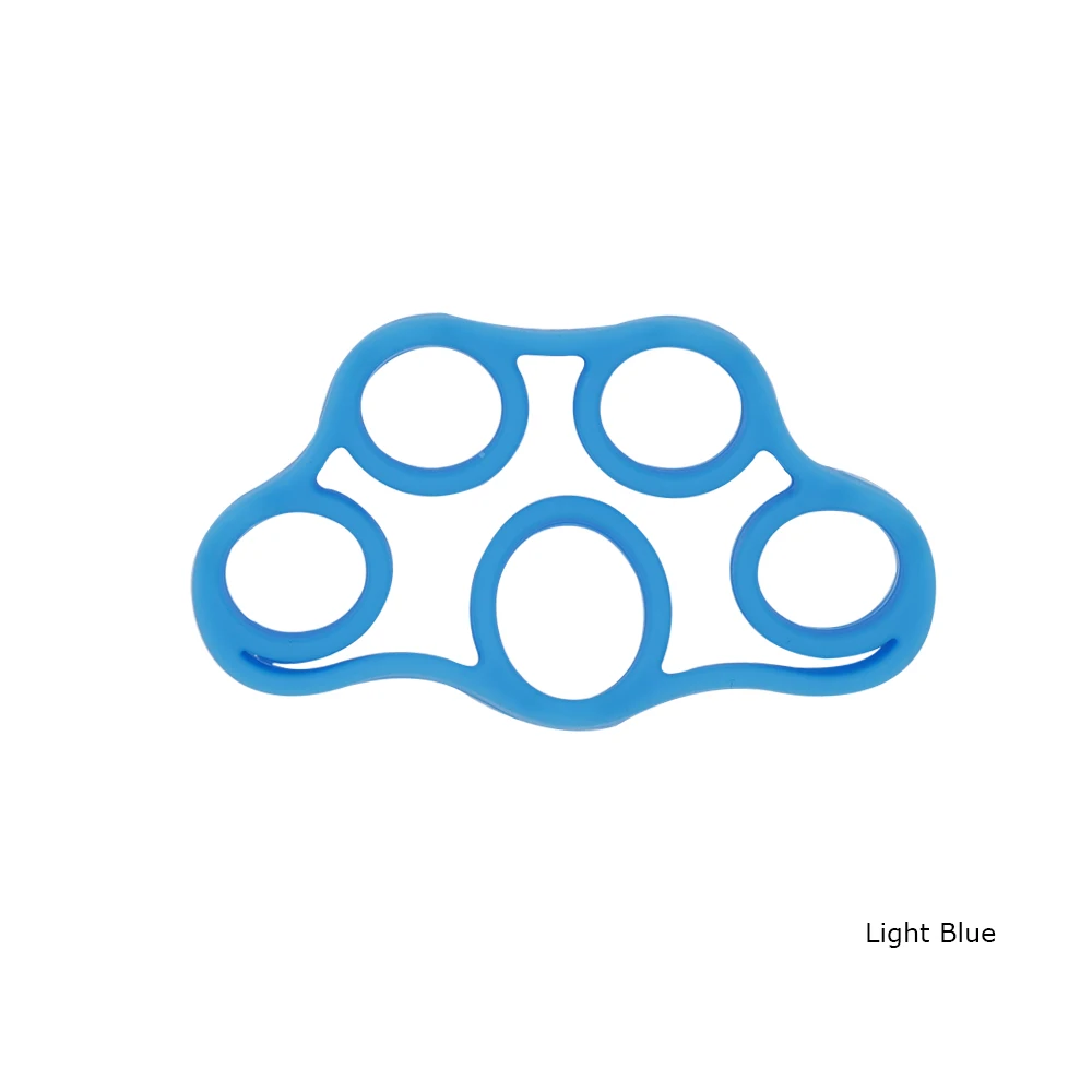 Light Blue Силиконовое кольцо 3 уровня тренажер для пальцев руки кольцо захват Усилитель тренажер лента-Эспандер для фитнеса расширитель носилки - Цвет: Light Blue
