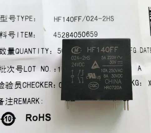 Новое реле 24 В HF140FF 024 2Hs JZX 140FF 2HS 24VDC DC24V 6pin 20 шт./лот|relay 24vdc|24vdc relaylot lot |
