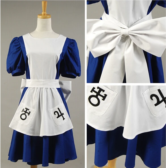 Классический женский костюм служанки из Алиса безумия возвращается |