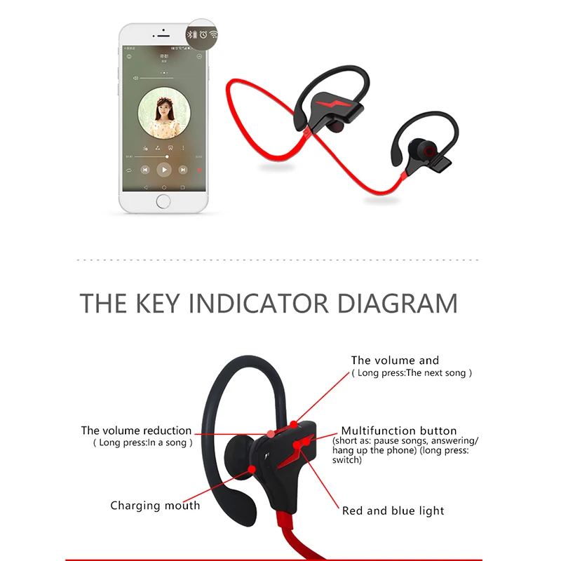 S30 Bluetooth наушники с микрофоном беспроводной магнит Спортивная гарнитура для бега