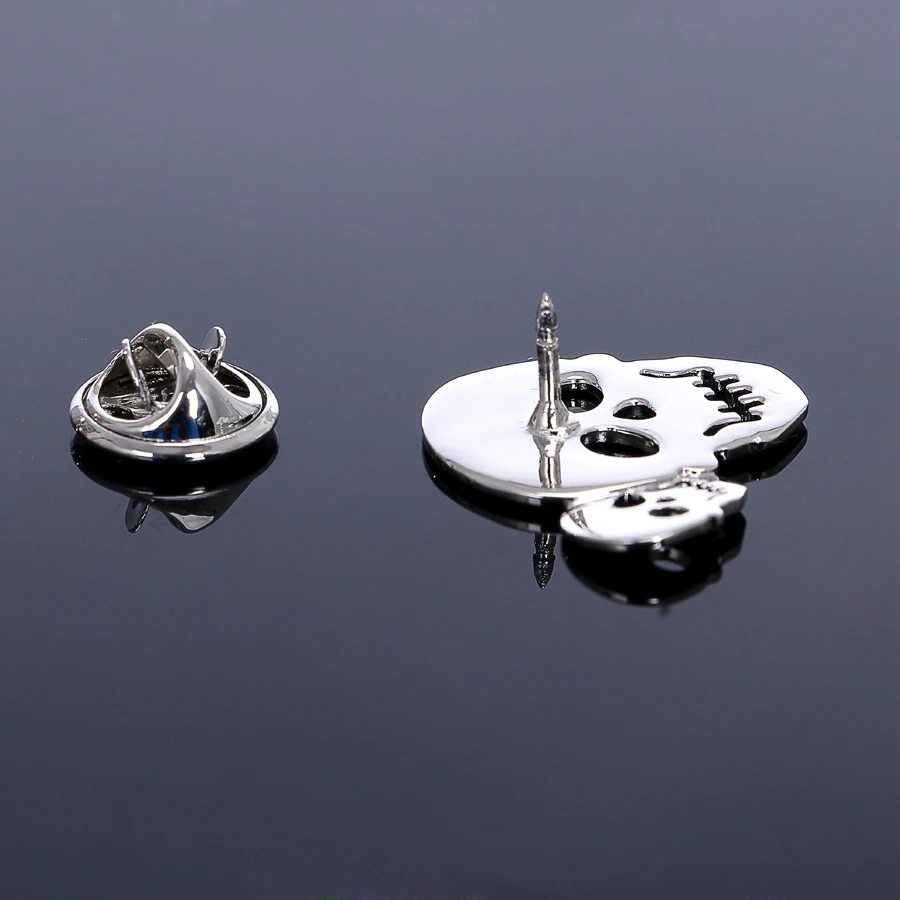 Тонкая Полированная зеркальная гладкая медь Блестящий готический череп скелета