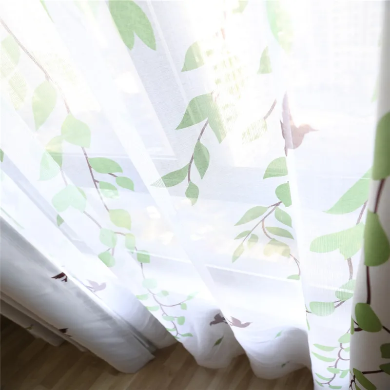 Современный деревенский стиль оконные обработанные 3d шторы с тюлем Кухонная