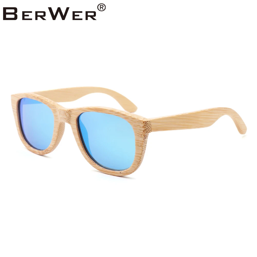 

BerWer 2023 Bamboo Polarized Sunglasses Men Wooden Sun Glasses Women Brand Original Bamboo Glasses Oculos De Sol Masculino