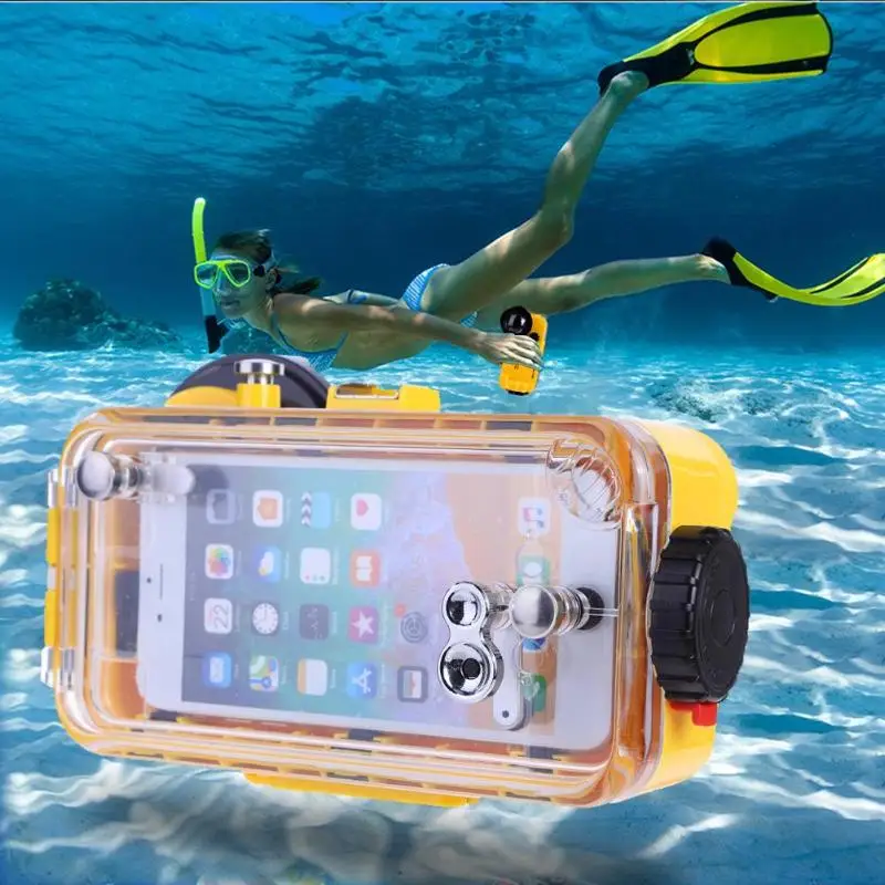ALLOET IPX8 водонепроницаемый чехол для iPhone 7 Plus 60 м/196FT подводный Дайвинг чехол для мобильного телефона чехол для объектива Рыбий глаз для iPhone 7 Plus