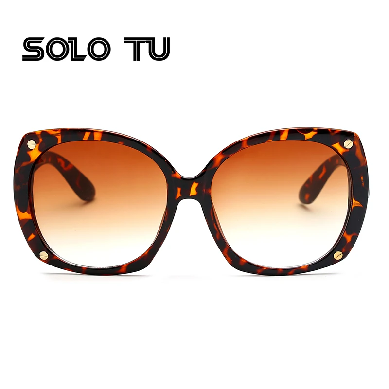 2017 женские негабаритные солнцезащитные очки черные Роскошные ретро большие