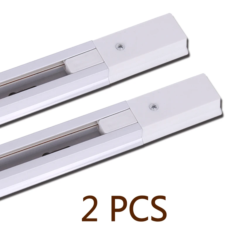 2 PCS 0.5M White Canmeijia, 2 шт., 0,5 м, светодиодный светильник для дорожки, алюминиевый Точечный светильник s, крепежная система, 2 провода, универсальный рельсовый разъем для современной лампы - Испускаемый цвет: 2 PCS 0.5M White