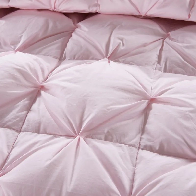 Одеяло на белом гусином пуху во французском стиле зимнее одеяло розового и