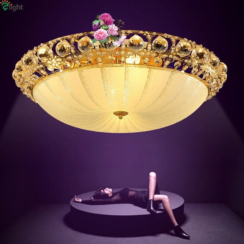 

Europe Lustre Crystal Led Ceiling Lights Fixture Gold Metal Bedroom Led Ceiling Light Lamparas Foyer Led Ceiling Lamp Luminarias