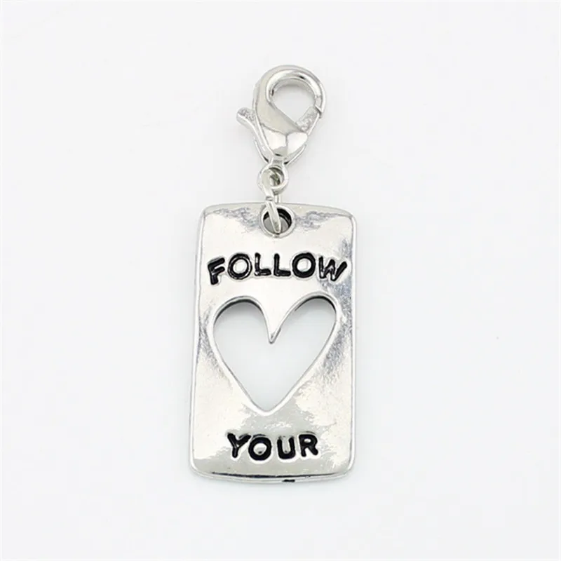 10 шт./лот хит продаж серебряный цвет плавающий медальон подвески с застежкой