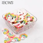 10 шт., радужные разноцветные кабошоны IBOWS с плоским основанием