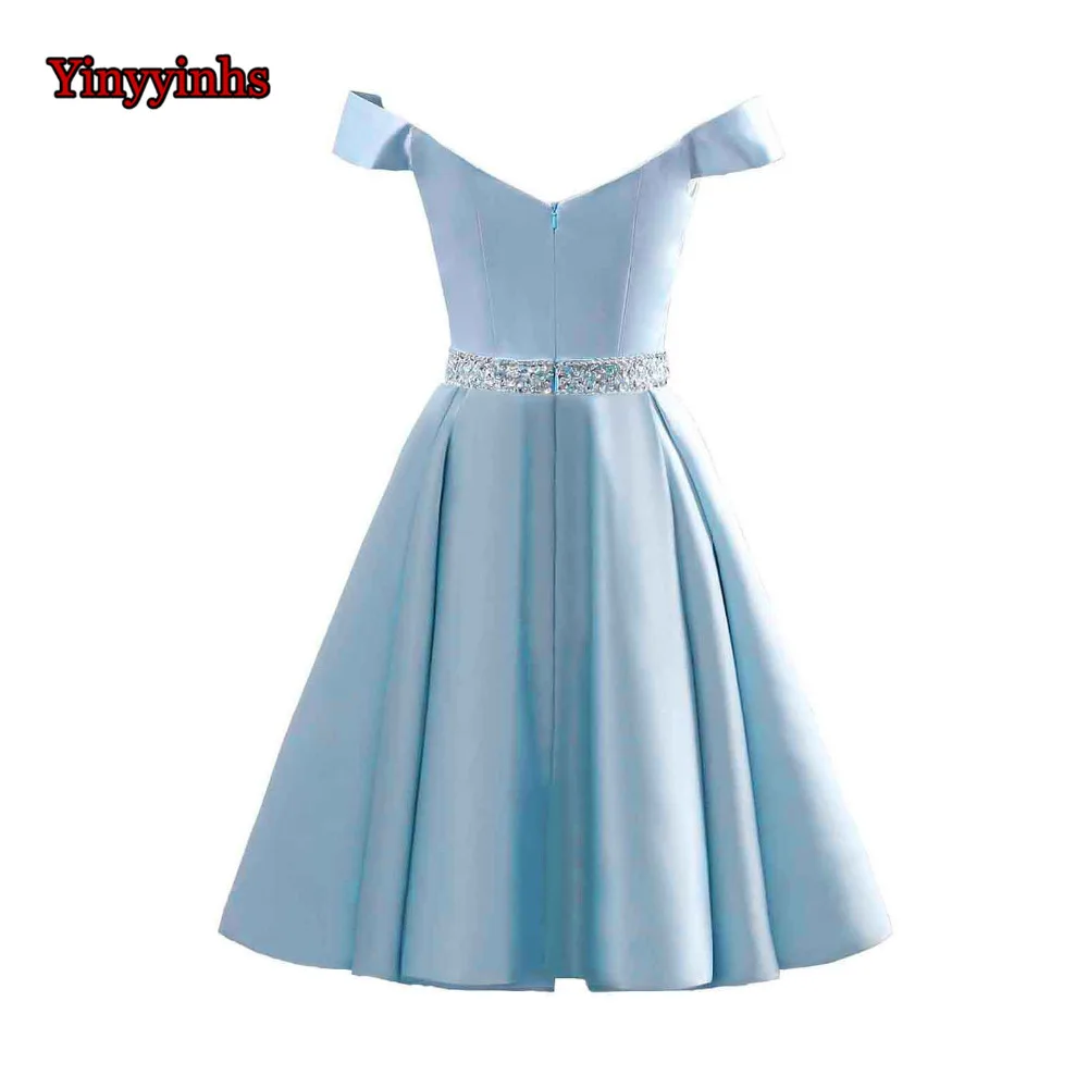 Yinyyinhs Short Prom Dresses 2018 Sexy Backless Off Shoulder Gown Formal Dress Occasion Party Robe De Soiree CG39 | Свадьбы и