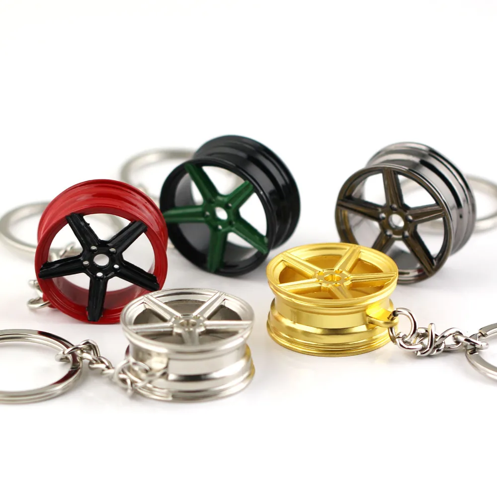 

wheel hub keychain car key ring wheel rim key chain key holder high quality slutelhanger portachiavi chaveiro llaveros hombre